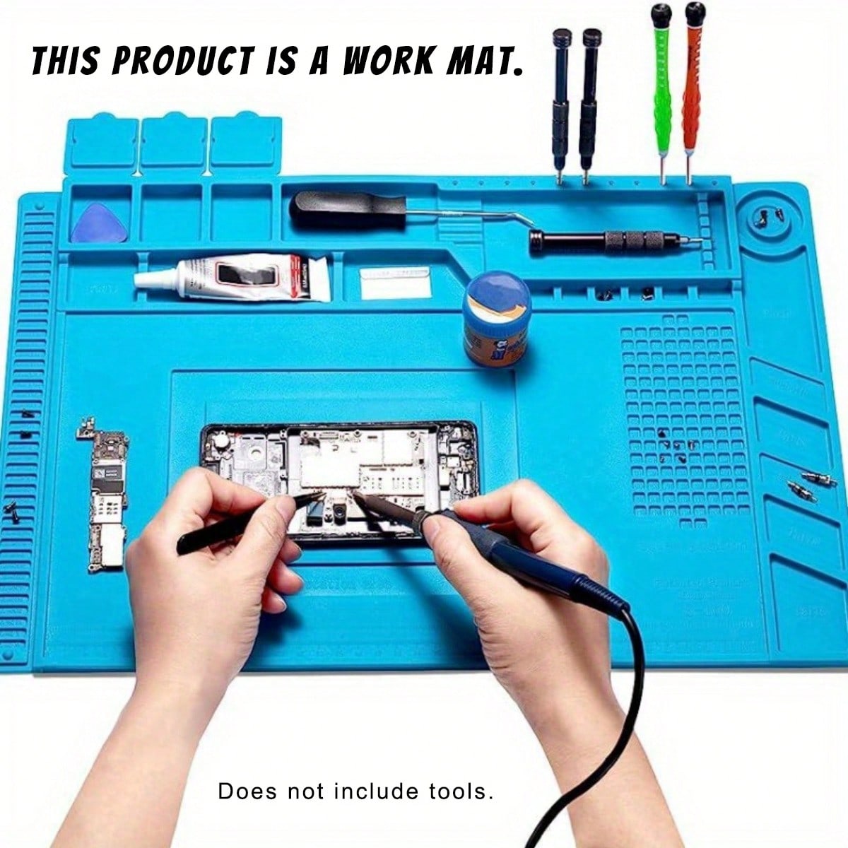 Electronics Repair Workbench - Almohadilla de silicona resistente a altas