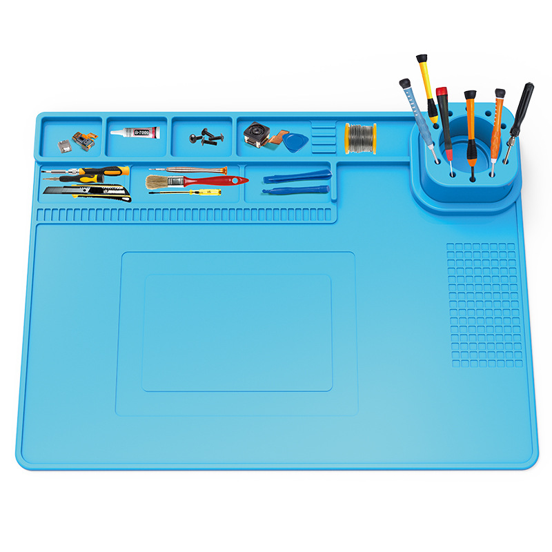 Almohadilla de soldadura de si - Electronics Repair Workbench reseña y precio