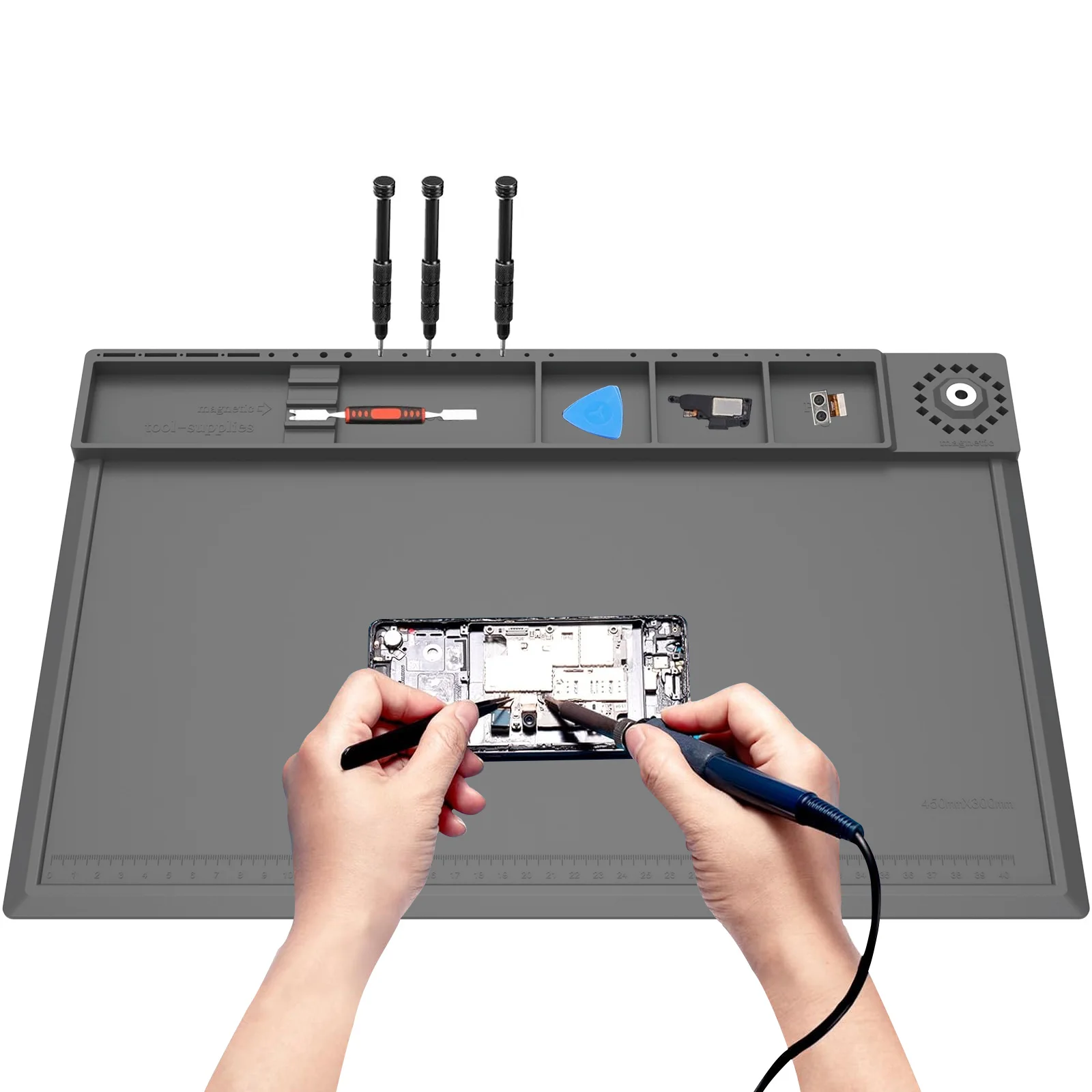 Alfombrilla para estación de s - Electronics Repair Mat reseña y precio