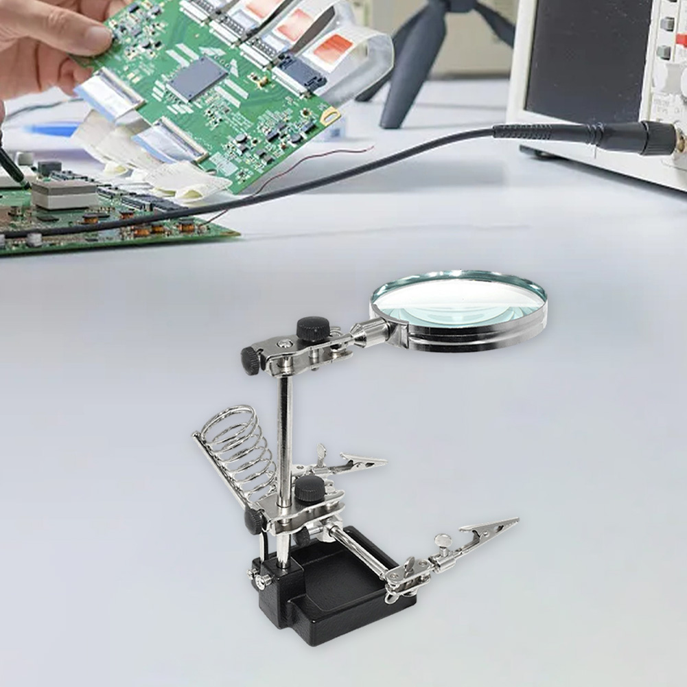 Lupa 3X con soporte de tercera - Electronics Repair Workbench reseña y precio