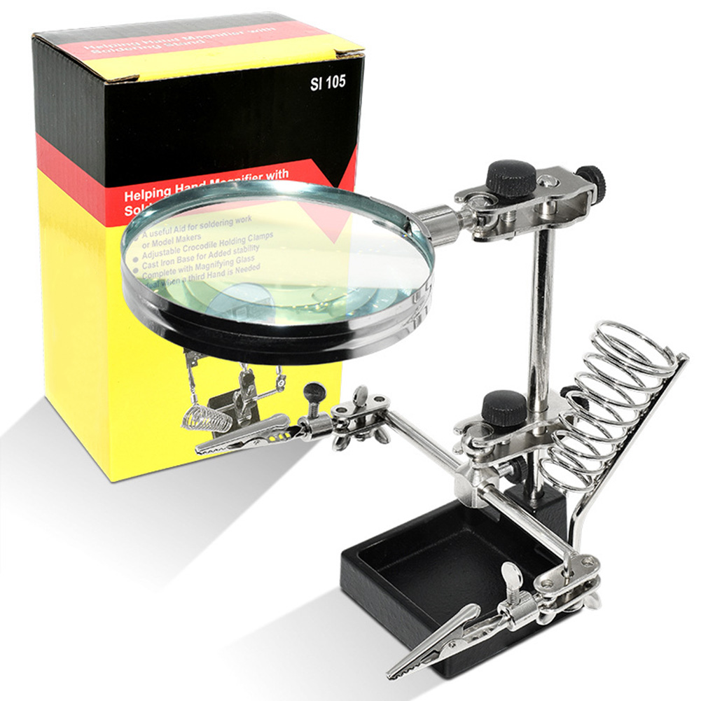 Lupa 3X con soporte de tercera - Electronics Repair Workbench reseña y precio