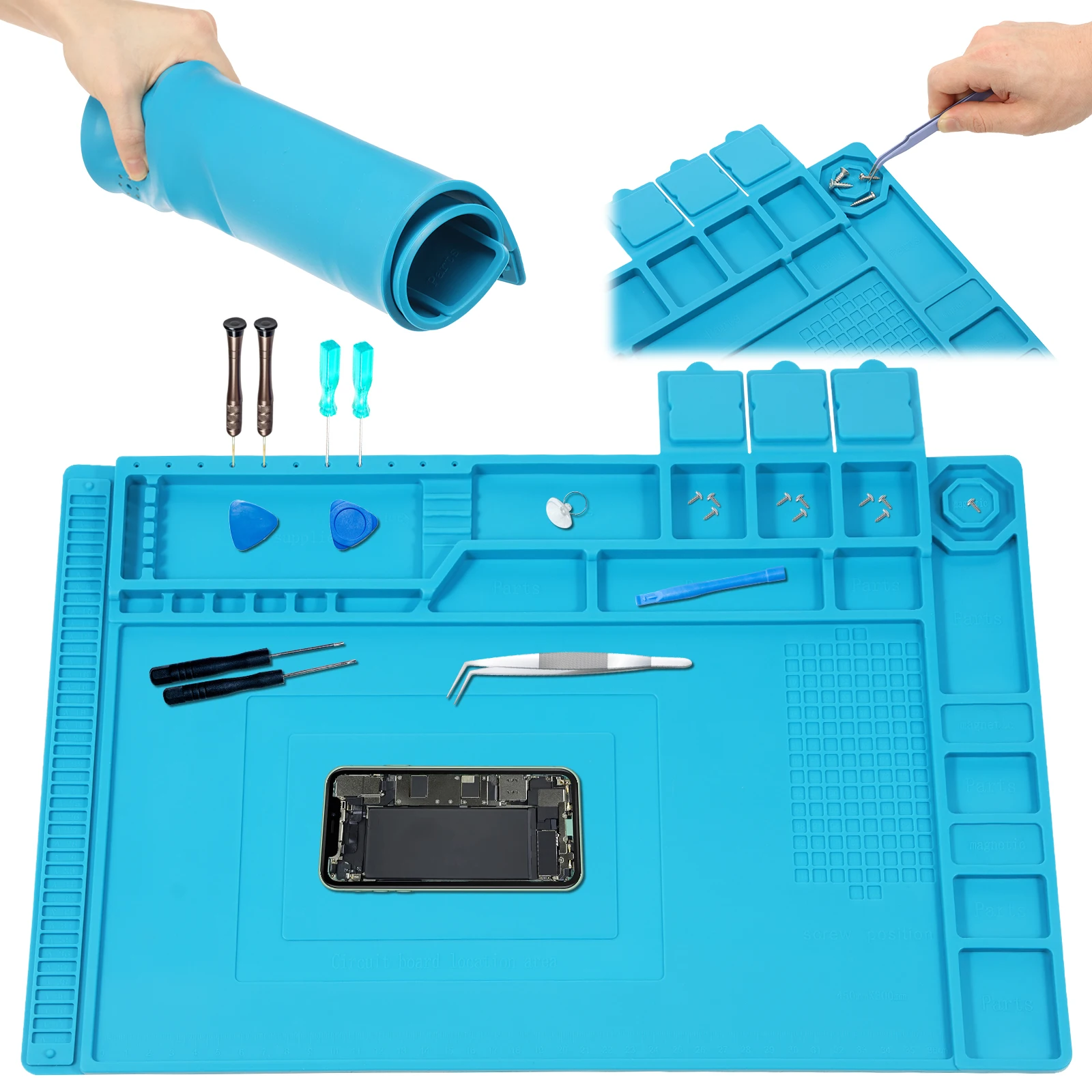 Alfombrilla de Silicona para S - Electronics Repair Mat reseña y precio